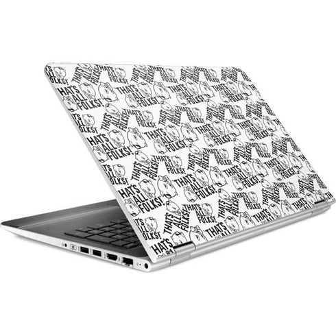 Looney Tunes Porky Pig Black and White HP Pavilion Skin